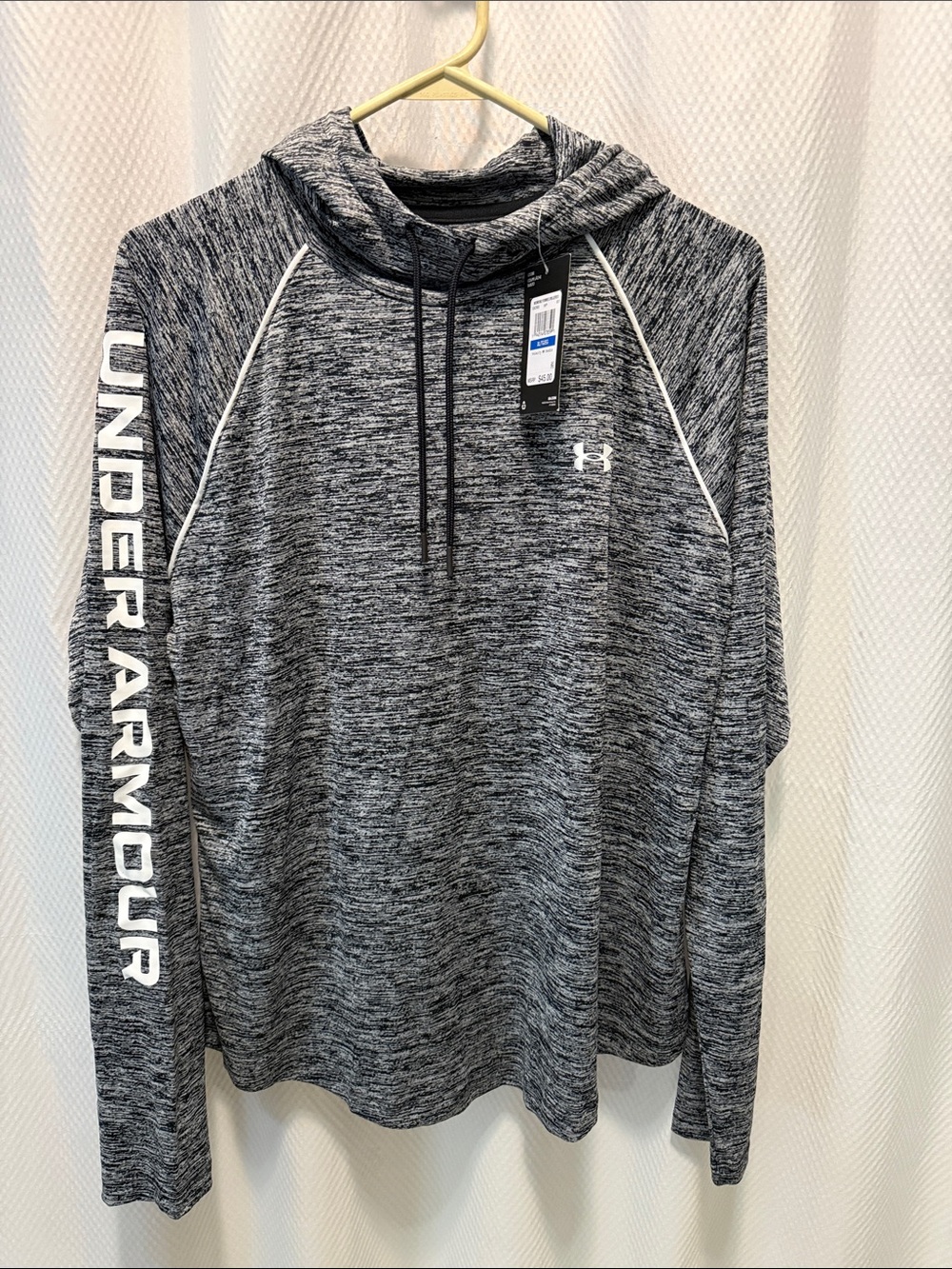 Under Armour Navy & Gray Marled Cowl Pullover Hoodie